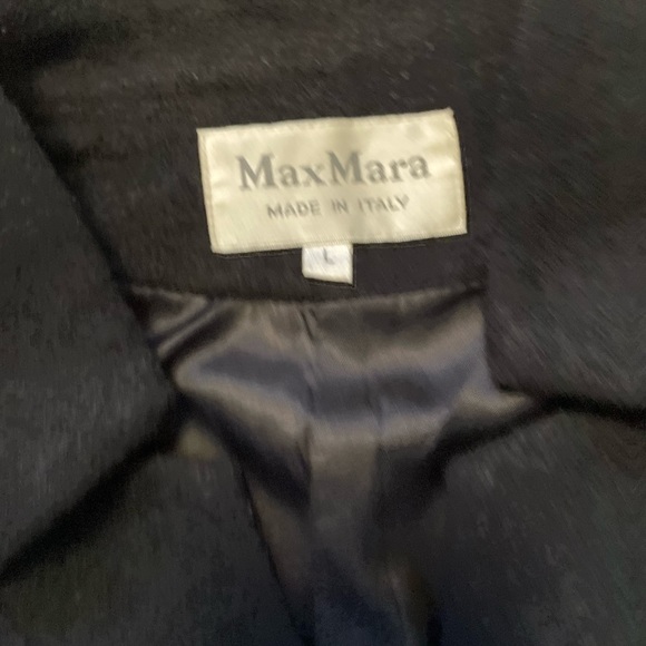 Max Mara Asymmetrical Black Wool Blazer - Sz Large - Picture 5 of 10
